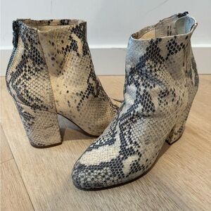 Snakeskin Ankle Boots